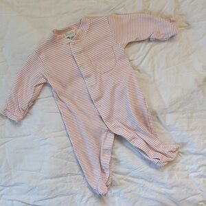 Kissy Kissy Pink Simple Stripes Baby Footie